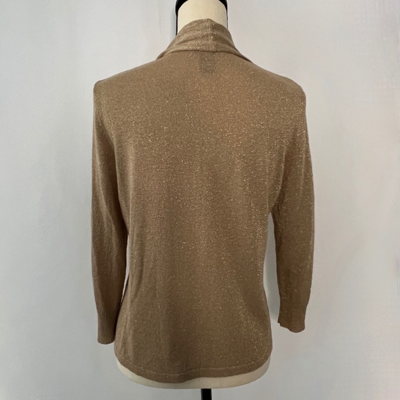 Vintage Sweaterworks Metallic Rayon Open Cardigan Size M - Picture 5 of 6